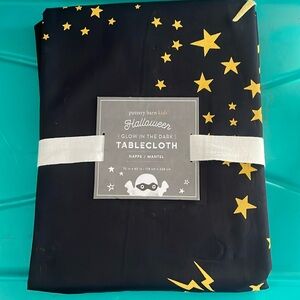 Brand New Pottery Barn Kids Glow in Dark Halloween Tablecloth
